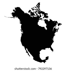 vector illustration of North America map