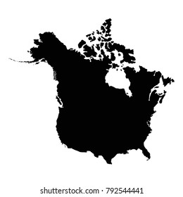 vector illustration of North America map