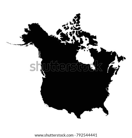 vector illustration of North America map