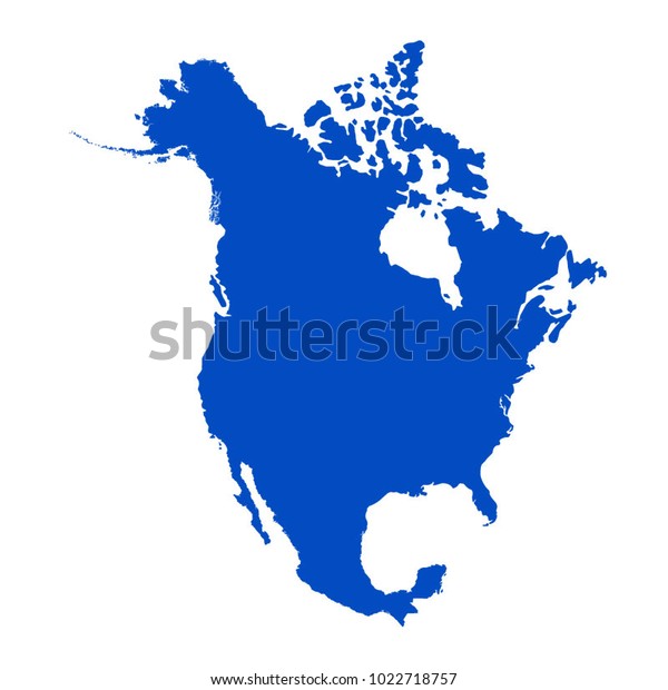 Vector Illustration North America Map Stock Vector (Royalty Free