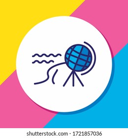 Vector illustration of north cape icon colored line. Beautiful history element also can be used as world icon element.