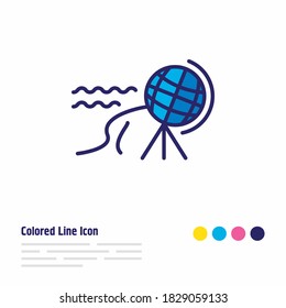 Vector illustration of north cape icon colored line. Beautiful world landmarks element also can be used as world icon element.
