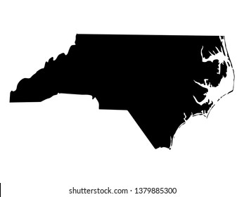 vector illustration of North Carolina map