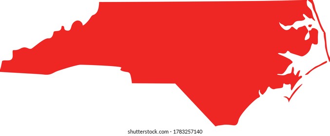 vector illustration of North Carolina map