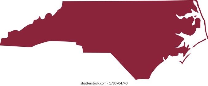 Vector Illustration North Carolina Map Stock Vector (royalty Free 