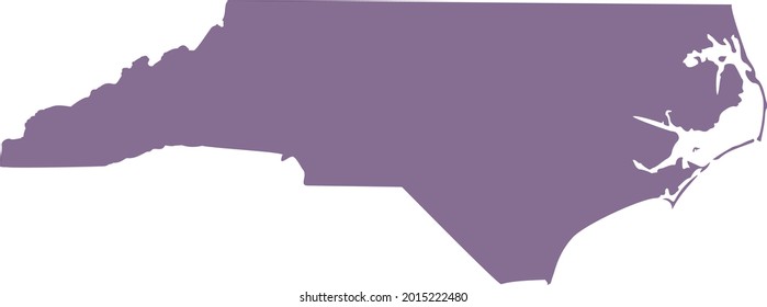 vector illustration of North Carolina map