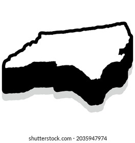 vector illustration of North Carolina map