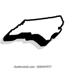 vector illustration of North Carolina map