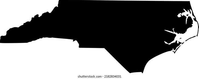 Mapa de la ilustración vectorial de Carolina del Norte