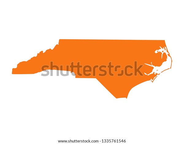 Vector Illustration North Carolina Map Stock Vector (Royalty Free ...