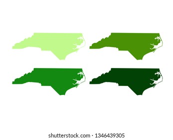 vector illustration of North Carolina maps