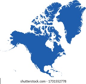 Vector Illustration Of North And Central America Map