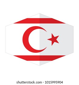 vector illustration of North Cyprus flag, official colors and proportion correctly. National Flag of North Cyprus.