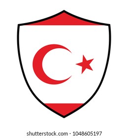 vector illustration of North Cyprus flag, official colors and proportion correctly. National Flag of North Cyprus.
