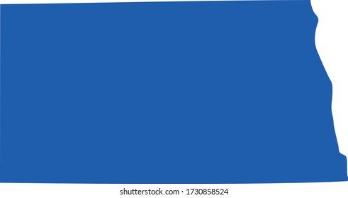 vector illustration of North Dakota map