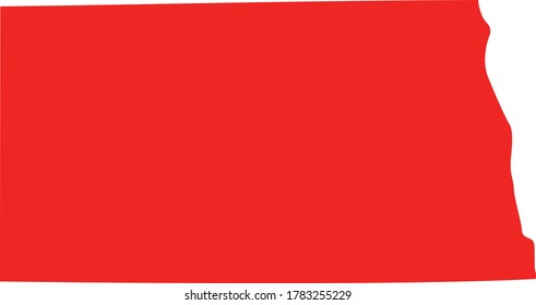 vector illustration of North Dakota map