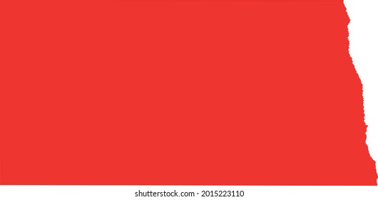 vector illustration of North Dakota map