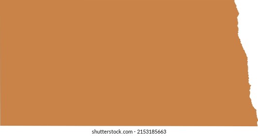 Vector illustration of North Dakota map
