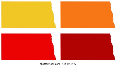 vector illustration of North Dakota maps