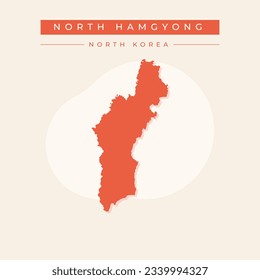 Vector illustration vector of North Hamgyong map North Korea