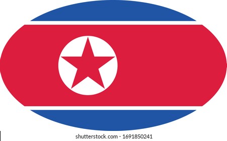 ilustración vectorial de la bandera de Corea del Norte