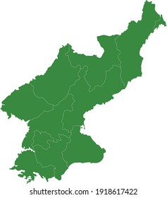 ilustración vectorial del mapa de Corea del Norte