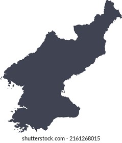 Vector Illustration of North Korea map