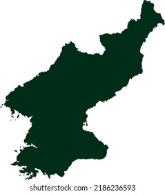 Vector Illustration of North Korea map