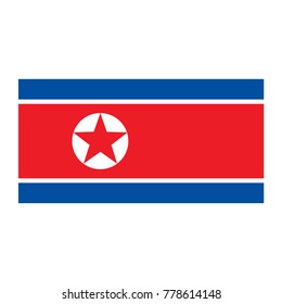 Vector Illustration Of North Korean Flag