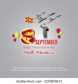 Vector illustration for North Macedonia Independence Day