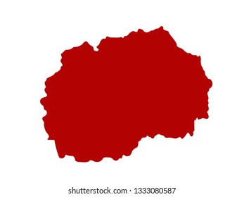 vector illustration of North Macedonia map