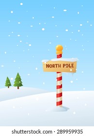 Vector illustration of the North Pole.
