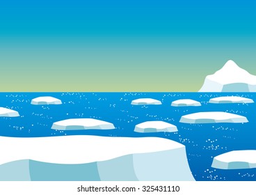 Vector illustration. North Pole.