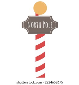 Vector illustration of North Pole Sign
