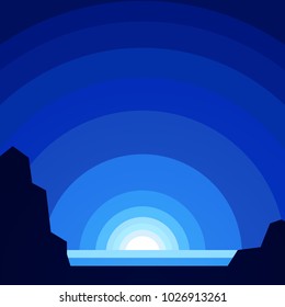 Vector illustration. North Pole. winter nature background