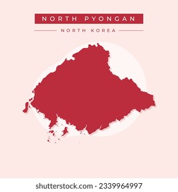 Vector illustration vector of North Pyongan map North Korea