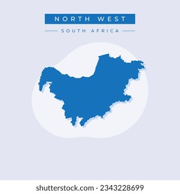 Vektorgrafik-Vektorgrafik der Nordwestkarte Südafrikas