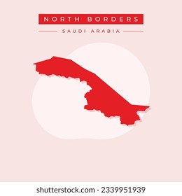 Vector illustration vector of Northern Border map Saudi arabia