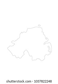 vector illustration of Northern Ireland map