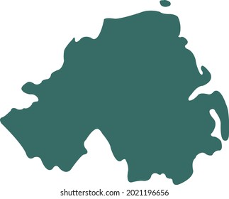 vector illustration of Northern Ireland map