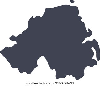 Vector Illustration of Northern Ireland map