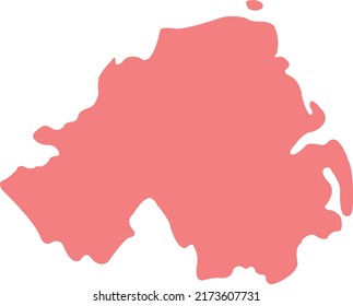 Vector Illustration of Northern Ireland map