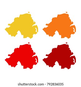 vector illustration of Northern Ireland maps