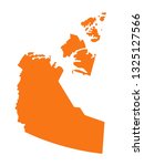 vector illustration of Northwest Territories map