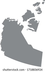 vector illustration of Northwest Territories map