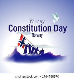 vector illustration for Norway constitution day-17 May 