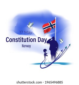 vector illustration for Norway constitution day-17 May 