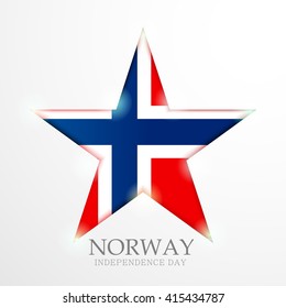 Vector illustration of Norway Independence Day.
