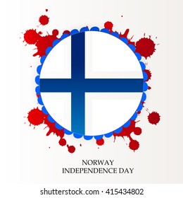 Vector illustration of Norway Independence Day.