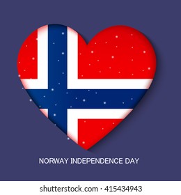 Vector illustration of Norway Independence Day.